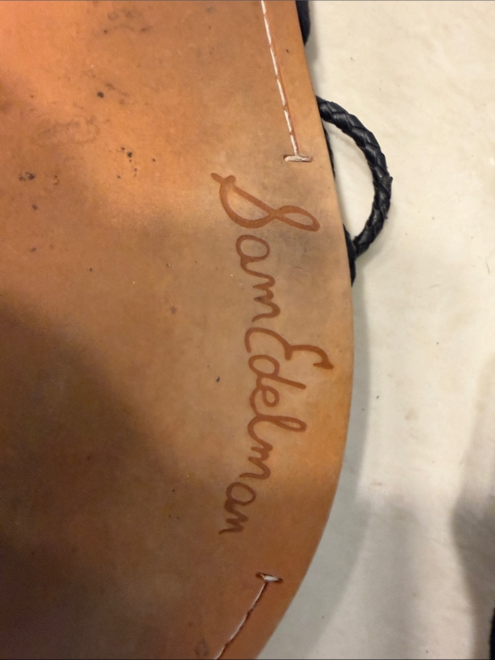 Sam Edelman Black Embroidered Thong Sandals with Multicolor Floral Stitching - Picture 2 of 4